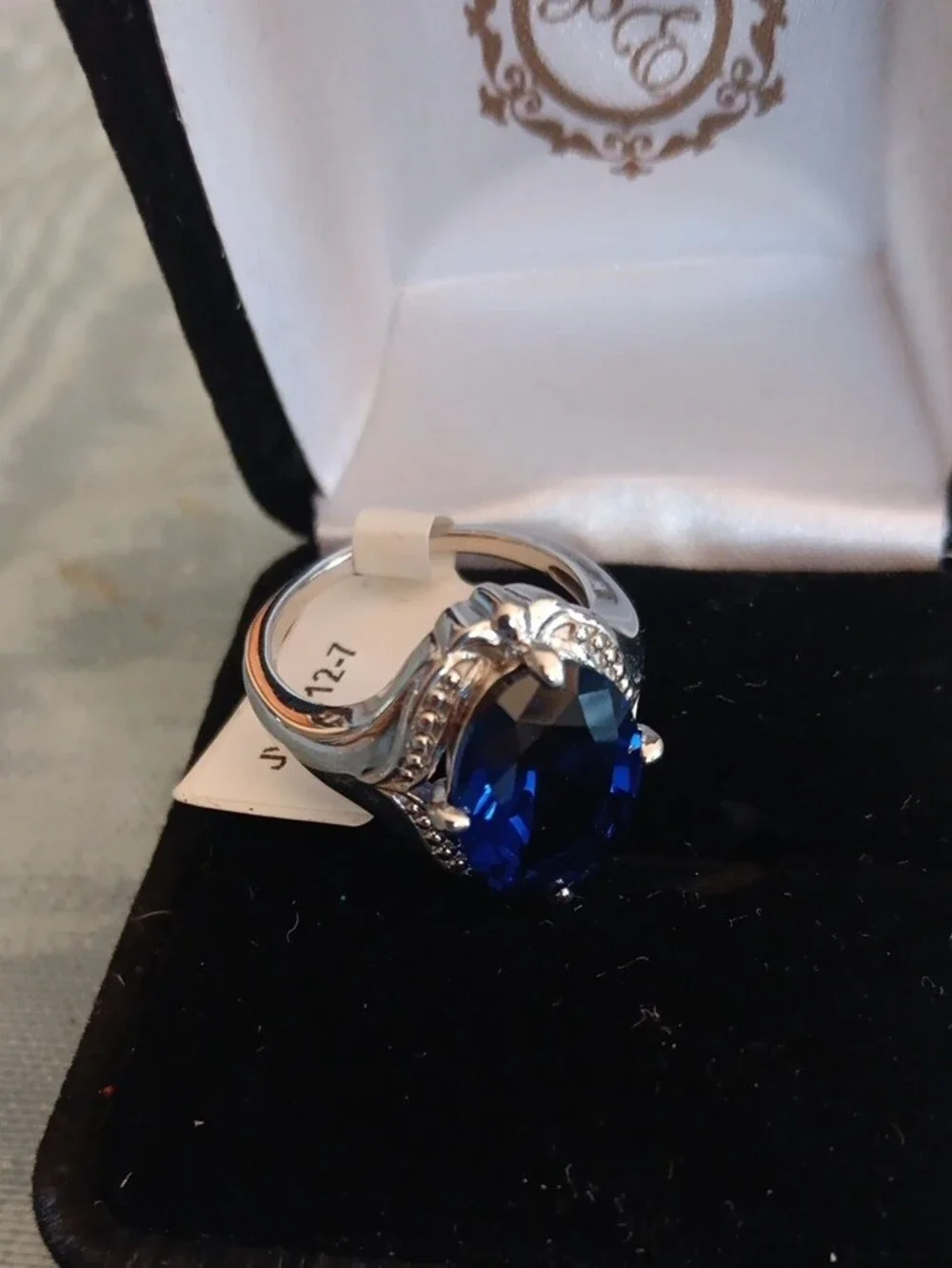 Blue Gemstone Cocktail Ring - Unbranded